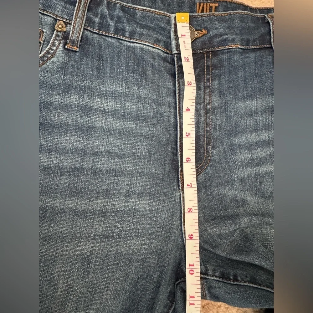 Kut from the Kloth Women’s Dark Blue Mid  Rise Straight Jeans Size 14